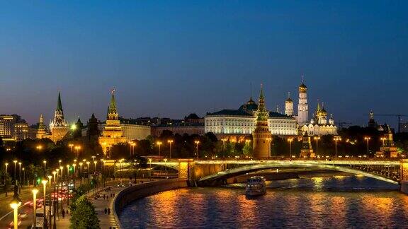 莫斯科克里姆林宫宫殿红场和时间流逝