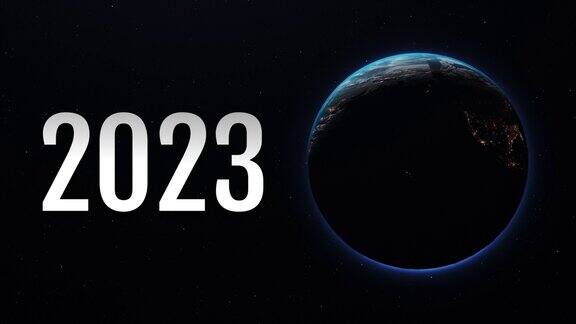 2023年在地球上2023年世界符号3d循环视频