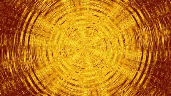 粘性金流体形成抽象圆圈的背景