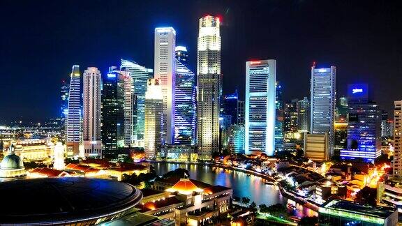 时光流逝的新加坡全景