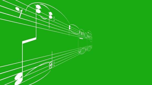 音乐绿屏背景白色调的歌曲分区