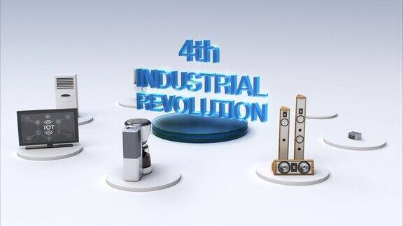 “第四次工业革命”连接显示器、微波炉、灯泡、洗衣机、空调、音响、咖啡壶、智能家电、物联网4k