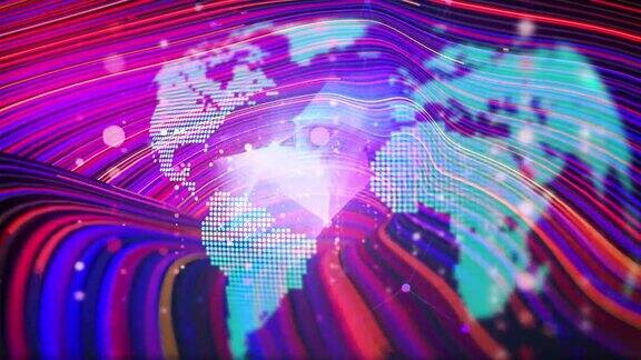 光纤电缆-全球数据传输背景