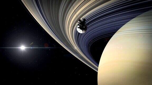 太空探测器接近土星