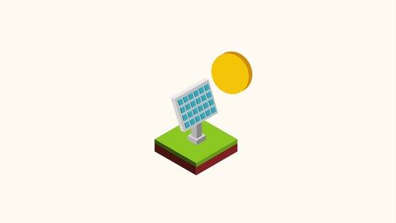 太阳能电池板能源可持续等距