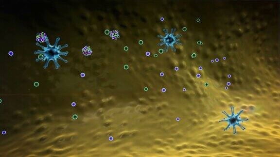 巨噬细胞攻击病毒