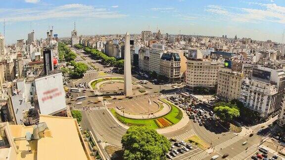 城市交通时间流逝布宜诺斯艾利斯以上缩放