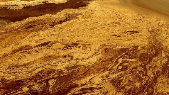 从上面看到的未来火星表面由土壤和岩石组成的复杂图案
