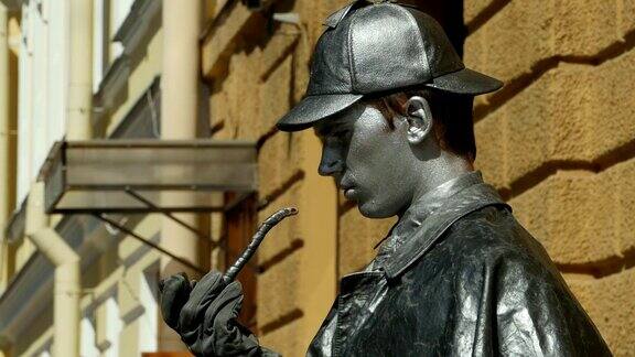 夏洛克·福尔摩斯活雕塑