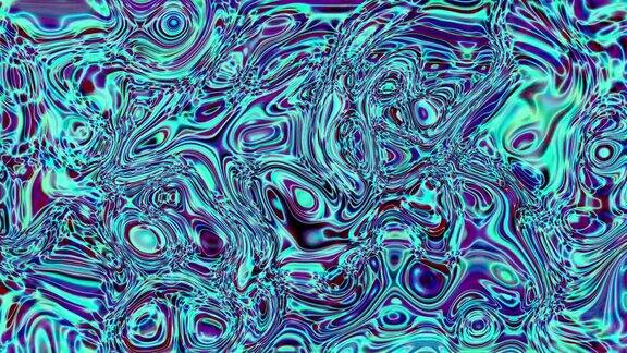 抽象动画与波浪液体彩色三维梯度与不同的梯度背景m_38