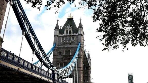 伦敦塔桥的特写