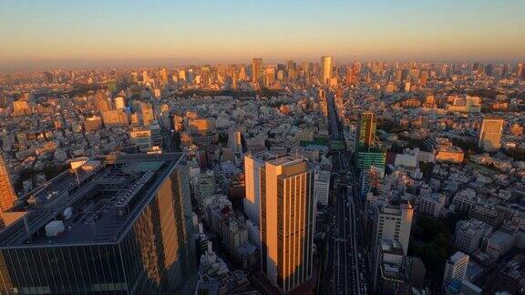 东京的城市景观从涩谷
