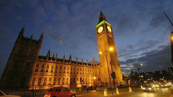 大本钟和议会的延时伦敦