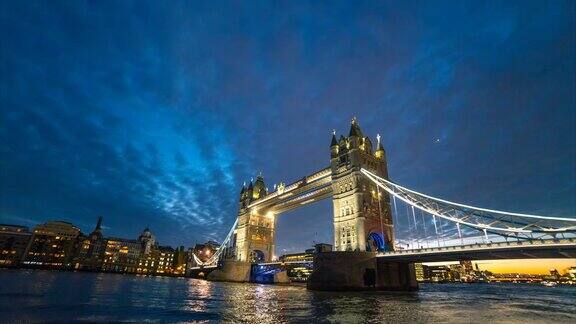 暮光伦敦塔桥时光流逝英国英国
