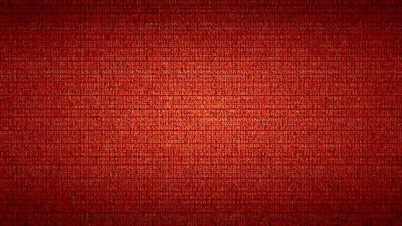 红色数字数据背景(Loopable)