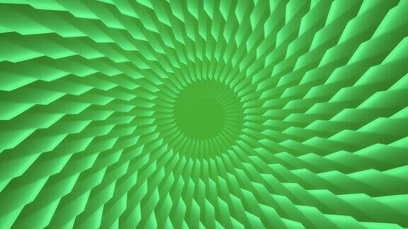 绿色螺旋抽象图案循环动画
