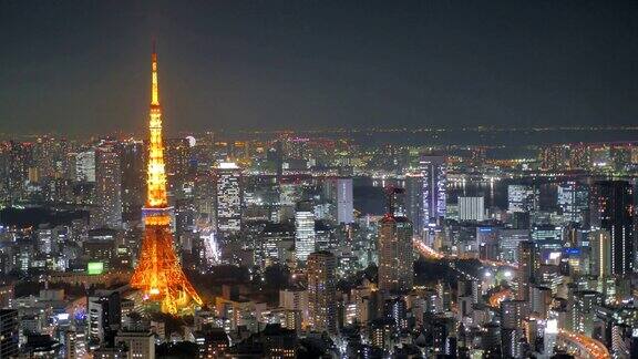 时间流逝-景观东京塔夜景