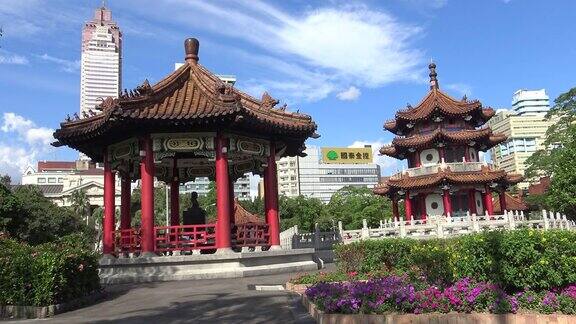 著名的纪念碑中国宝塔在台北228和平纪念公园