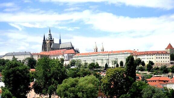 布拉格城堡捷克共和国时间流逝