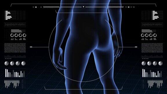 病理学3d身体的男孩男性人类的图