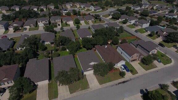 空中俯瞰典型的圣安东尼奥德州住宅区