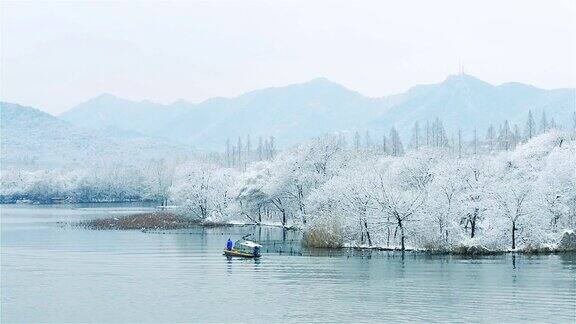 杭州美丽的雪景