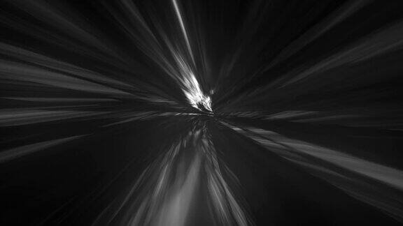 黑白抽象科幻空间虫洞隧道时间旅行4k