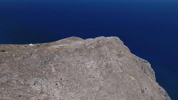 4K无人机拍摄的圣托里尼岛