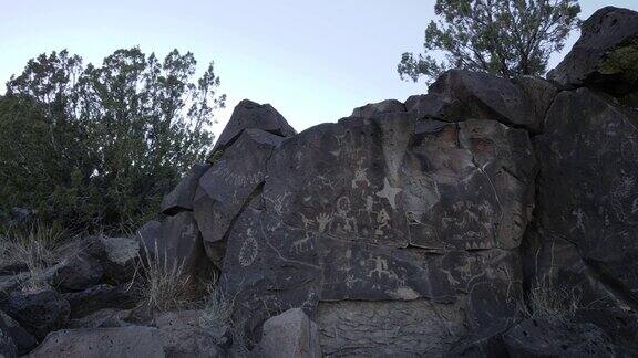 古代美洲土著岩画:三河岩画地点:新墨西哥:美国