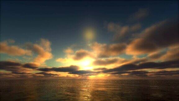 落日的海洋