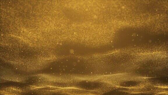 金色闪光的窗帘豪华美丽抽象的背景光线闪烁闪烁复古灯光闪亮的舞台展示
