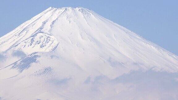 日本箱根的富士山和云运动