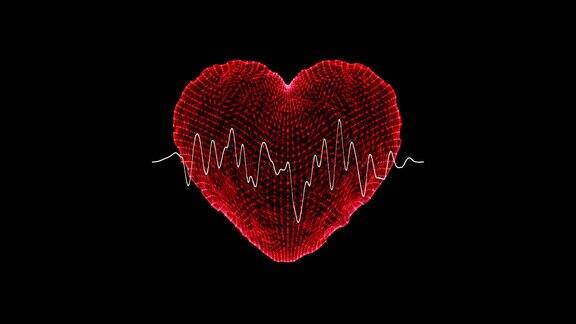 心脏形状与心电图心脏监测器可循环
