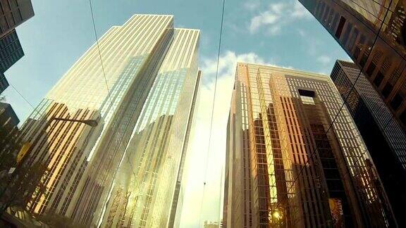 摩天大楼和大城市的建筑物银行和金融区