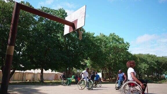 体能挑战非洲轮椅篮球队友谊赛