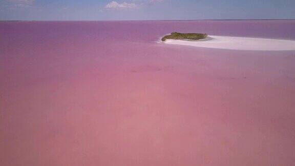 粉色湖空中