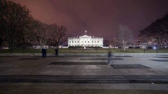 华盛顿特区白宫大楼时间流逝
