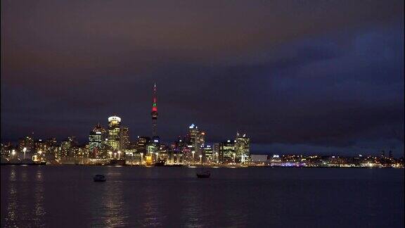 新西兰奥克兰的夜景