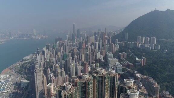 香港市区无人机航拍全景展示