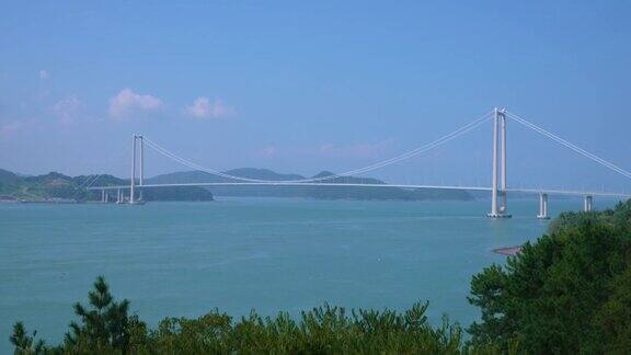 韩国丽水的桥景