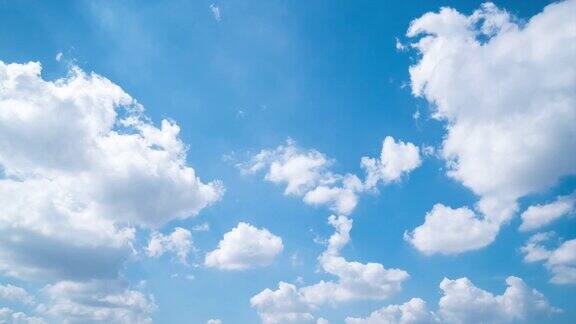 时间流逝清晰的蓝天背景云与背景