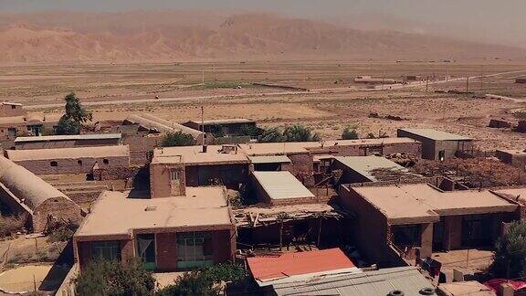 伊朗沙漠中的生活村庄