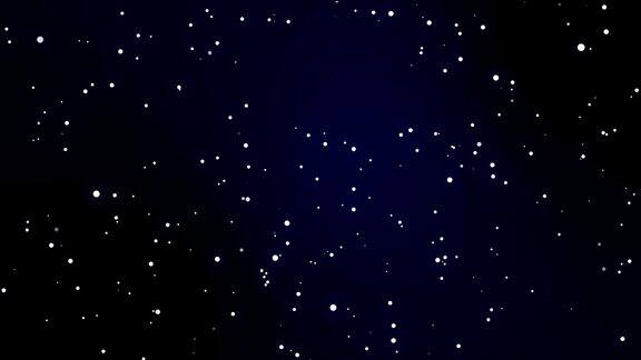 夜空闪烁的星星在黑色的蓝色梯度背景