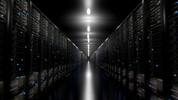 数据中心服务器无尽走廊暗环中心