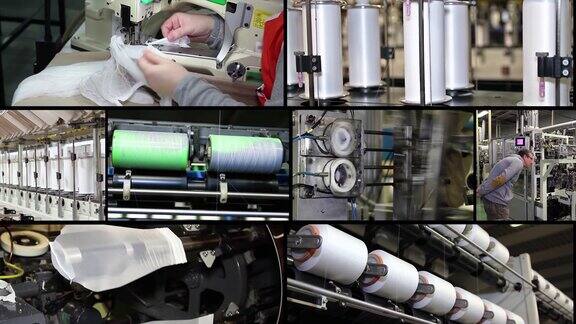 纺织和服装工业-多屏幕视频
