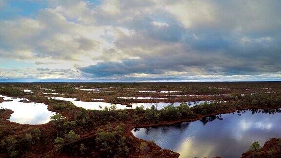 拉脱维亚的克梅里沼泽景观