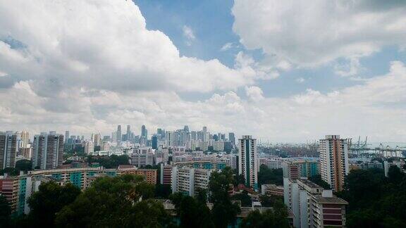 新加坡的城市风景航拍