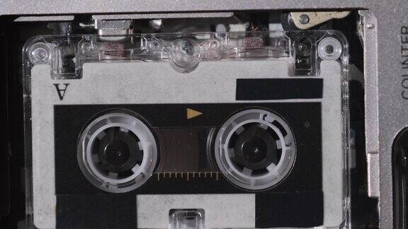 微型盒式磁带旋转便携式手持录音机磁带复古播放器