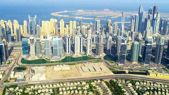 空中俯瞰迪拜城