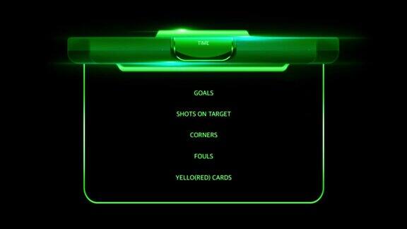 足球世界杯动画绿色统计模板